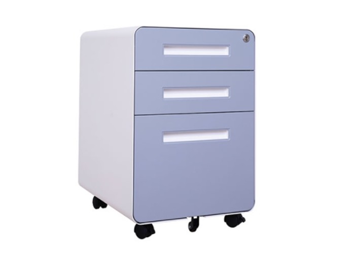 Movable 3 Drawer Lockable Filing