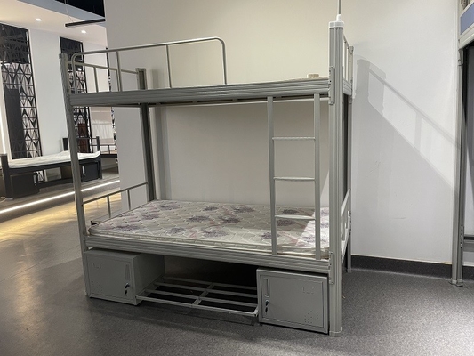 Metal Frame Double Bed With Cabinet And Mattress cheap price good quality