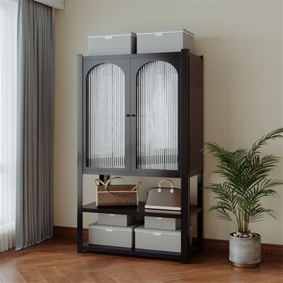 Steel 2-Door Metal Locker Cupboard with Shelf Durable Adjustable Hanging Modern Design