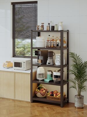 Metal Multi-layer Adjustable Height Storage Shelf Cabinet Designed for Space Utilization with Strong Frame