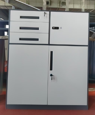 Knock-Down Steel Filing Cabinet with Narrow Side Design Metal Office Document Storage Cabinet for Files and Office Supplies