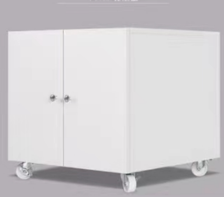 Mobile Steel Printer Cabinet with Lockable Storage Drawer and Rolling Casters Metal Office Printer Stand for Home and Workplace Use