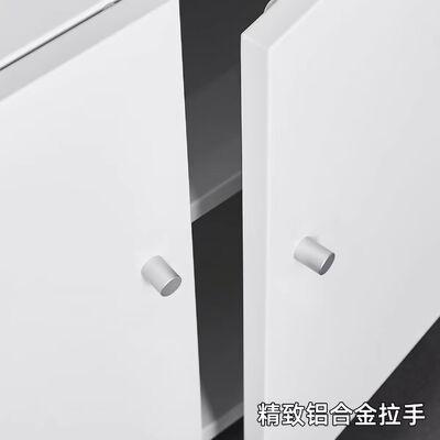 260mm Low-Profile Mobile Steel Printer Cabinet with 600 × 600mm Top, Compact Metal Printer Stand with Rolling Casters for Office Equipment Placement