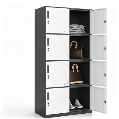 8 Door Steel Locker Cabinet with Individual Compartments Metal Employee Changing Room Locker for Schools Gyms,、 Factories and Staff Rooms