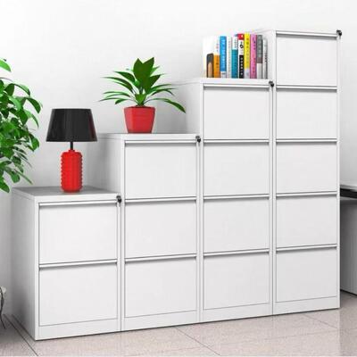 4-Drawer A4 Steel Filing Cabinet with Lock for FC Hanging File Storage and Office Document Organization