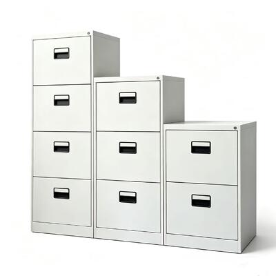 4-Drawer A4 Steel Filing Cabinet with Lock for FC Hanging File Storage and Office Document Organization