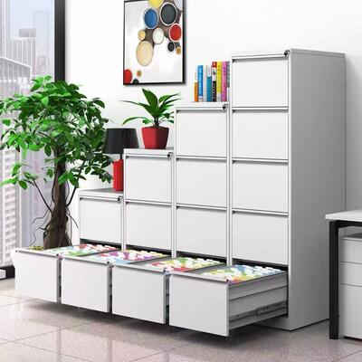 4-Drawer A4 Steel Filing Cabinet with Lock for FC Hanging File Storage and Office Document Organization