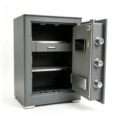 Steel Fingerprint Safe Box with Digital Password Lock for Home and Office