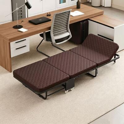 Foldable Steel Nap Bed with Foam Cushion for Office and Staff Use