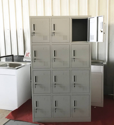 12 Door Steel Storage Locker Cabinet for Staff Changing Rooms and Workplace Storage