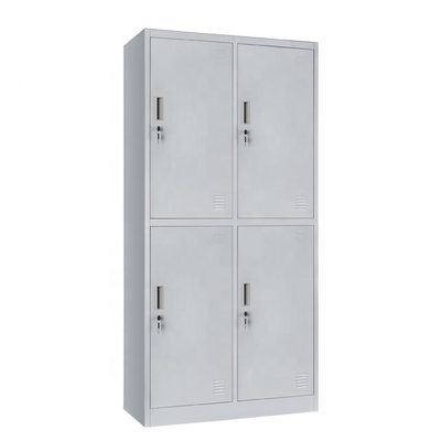Cold Rolled Steel Wardrobe 4 Door Metal Locker Storage Cabinet