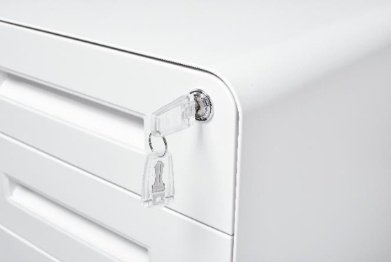 Rounded Corners 2 Drawers Steel Mobile Pedestal File Cabinet