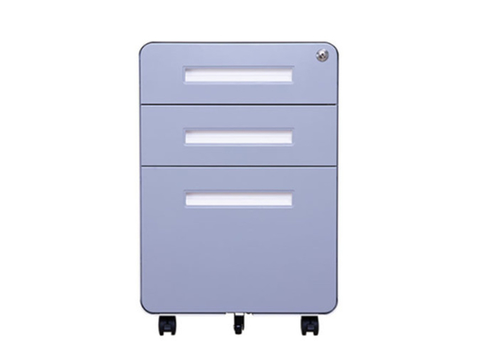 Movable 3 Drawer Lockable Filing Cabinet