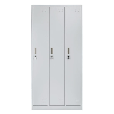 H1850mm Changing Room 3 Doors CE Metal Storage Locker Cabinet