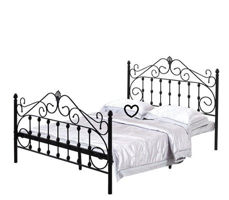 Single Metal Folding Bed Knock Down Structure Home Furniture