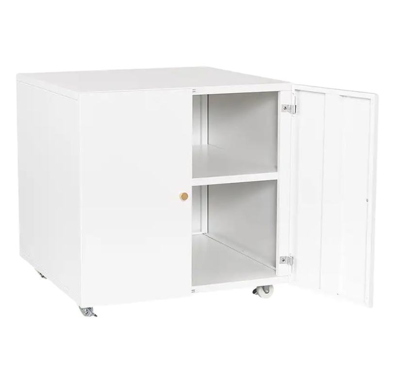 Modern style double-door steel drawer cabinet, printer cabinet with roller doors, for placing printers