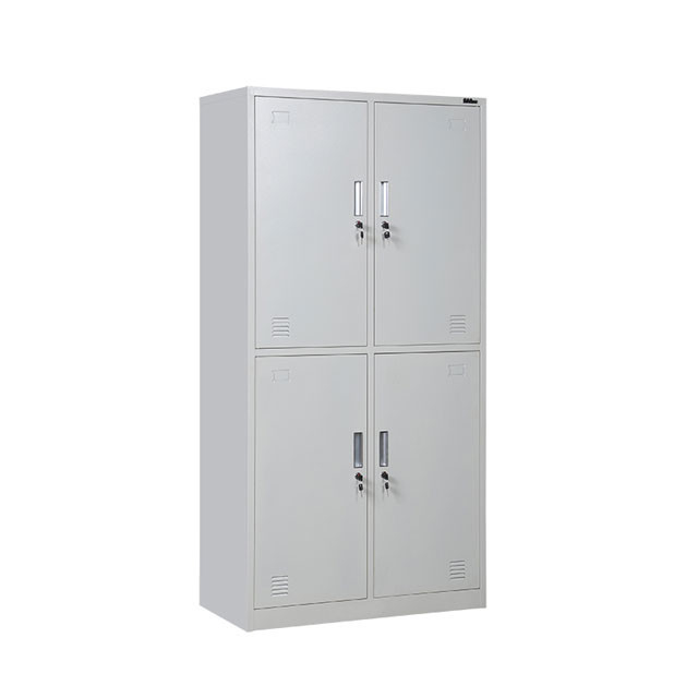 SGS 4 Door Powder Coating Almirah Metal Locker Cabinet