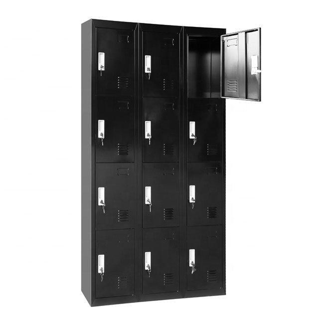 Knocked Down 3 Tier Steel Metal Storage Locker Cabinet