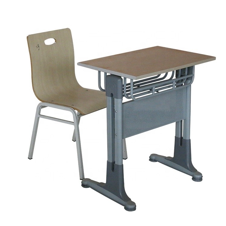 Wooden Height Adjustable Primary School Table And Chairs