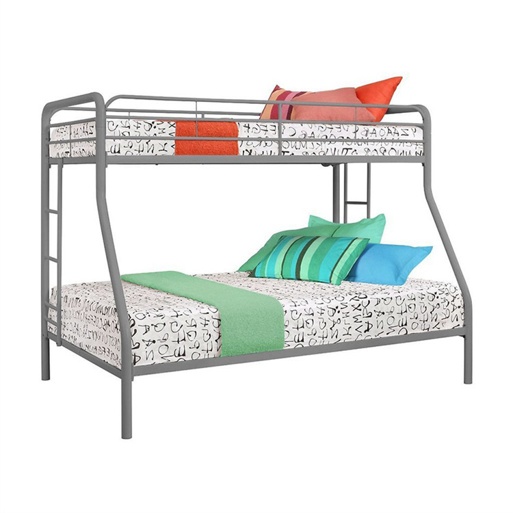 Home White Metal Double Bunk Bed Frame, White Double Bunk Bed Frame